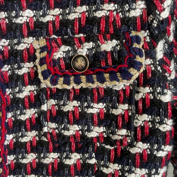 Zara Short Tweed Jacket with Buttons Size Small - Picture 3 of 5